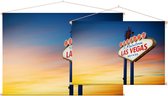 Welcome to Fabulas Las Vegas Nevada sign bord - Foto op Textielposter - 120 x 80 cm