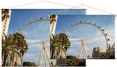 Het grote reuzenrad van Las Vegas vanuit hotel The Linq - Foto op Textielposter - 90 x 60 cm