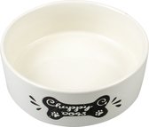 Eetkom stone happy dogs bone Wit Ø20cm