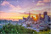 Uitzicht op het Business Center van San Francisco - Foto op Tuinposter - 90 x 60 cm