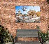 Gendarmenmarktplein, kathedraal en concertzaal in Berlijn - Foto op Tuinposter - 225 x 150 cm