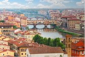 Ponte Vecchio, brug over de Arno in Florence - Foto op Tuinposter - 150 x 100 cm