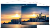 De schitterende skyline van Toronto bij zonsondergang - Foto op Textielposter - 120 x 80 cm