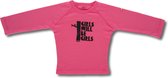 Twentyfourdips | T-shirt lange mouw baby met print 'Girls will be girls' | Roze | Maat 62 | In giftbox