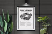 Philips Stadion poster | wanddecoratie PSV  | 21 x 30 cm