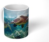 Mok - Koffiemok - Twee zeeschildpadden - Mokken - 350 ML - Beker - Koffiemokken - Theemok
