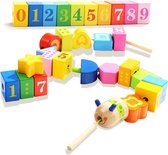 TOP BRIGHT Rijgspel voor 2 jaar meisjes en jongens, houten speelgoed, educatief speelgoed voor kleine kinderen 18 maanden