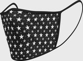 Zwarte sterrenhemel wasbare mondmaskers - L / Stoffen mondkapjes met print / Wasbare Mondkapjes / Mondkapjes / Uitwasbaar / Herbruikbare Mondkapjes / Herbruikbaar / Ov geschikt / Mondmaskers