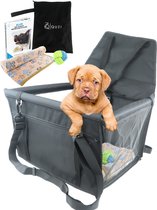 Luxe Autostoel Hond - Reisbench Opvouwbaar - Hondenmand Achterbank Auto - Hondenstoel - Zwart