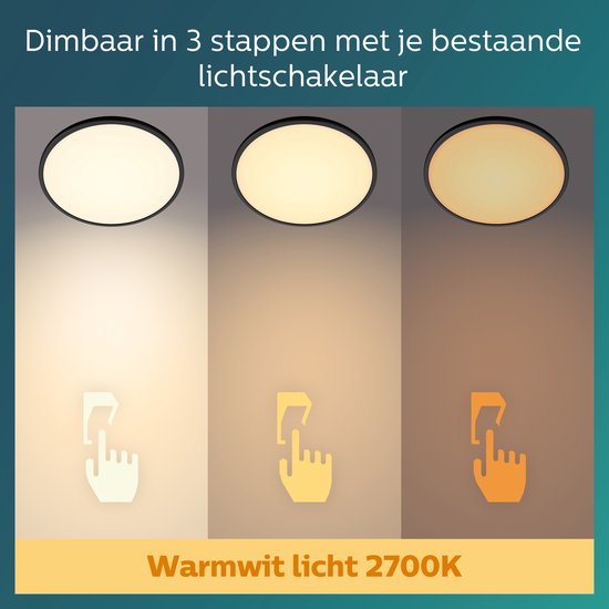 Plafondlampen Superslim plafondlamp, 22 W | 8719514327061 | Philips