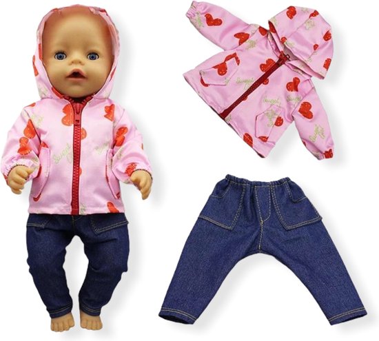 environ 45.72 cm Poupée Manteau Pantalons pour 43 cm bébé poupées vêtements 18 in poupée élastique Outfit Baby
