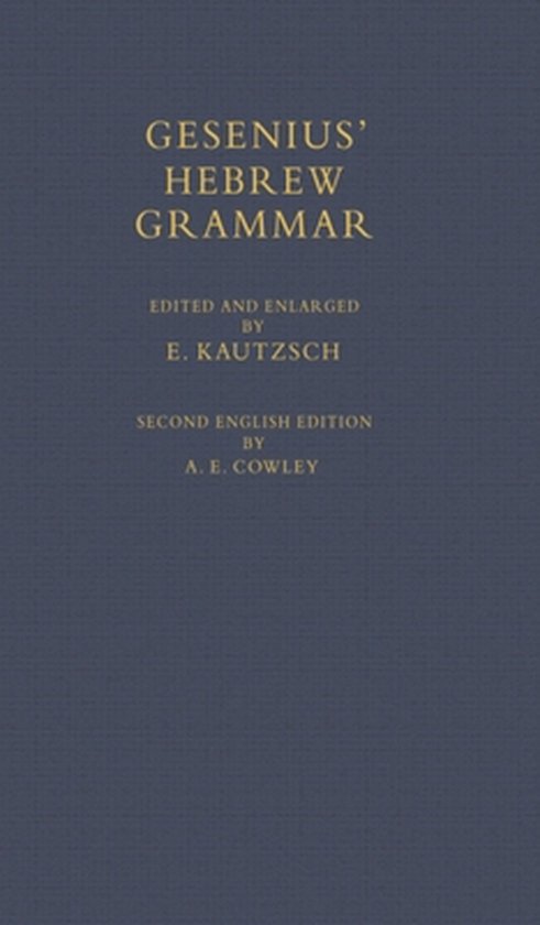 Gesenius' Hebrew Grammar - cover