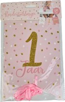 Één jaar kinderstoel slinger - Verjaardag - Feestdecoratie - Herbruikbaar - Roze - Meisjes - 6 Stuks - 120 cm - 1 jaar
