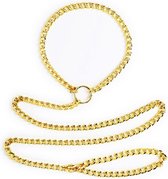 Nooitmeersaai - Metalen gouden halsband met ketting