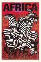 Pocket Sized - Found Image Press Journals- Vintage Journal African Zebra Travel Poster