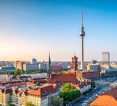 Stijlvolle skyline van Berlijn met beroemde televisietoren - Fotobehang (in banen) - 250 x 260 cm