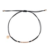 Mint15 Armband 'Tiny Beads - Black' - Roségoud RVS/Stainless Steel