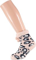 Homesocks Apollo | Kids Leopard Roze met antislip