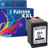Bol.com PlatinumSerie® 1 Cartridge/Patronen compatibel voor HP 301 XL Black met chip zodat de vulstand weer gaat aanbieding