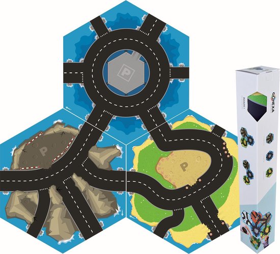 Gohexa - Playmats - Roads I - speelkleed - speelmat - set van 3 stuks