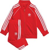 adidas Adicolor Trainingspak - Maat 62  - Unisex - rood - wit