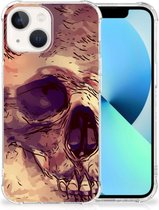 Anti Shock hybrid Case iPhone 13 Telefoonhoesje  met doorzichtige rand Skullhead