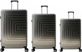 3-delige kofferset - polycarbonaat - 360 graden draaiwielen - Grijs - Reiskoffers - Reiskofferset - Koffer - Kofferset - 3-delige Kofferset