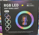 Ringlamp - RGB LED - 16 verschillende kleuren - make-up light - 36cm - voor volgers,influenceren - product fotografie