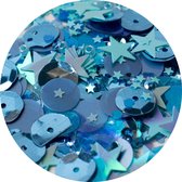 Sizzix Pailletten en kraaltjes - 0,3 en 1 cm - 5 potjes - Blauwbell