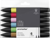 Winsor & Newton promarker™ Mid tones 6 set