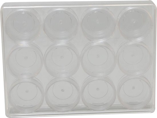 Vaessen Creative Opbergbox met Deksel – 16 x 13,5 x 3,5 cm – Incl. 30