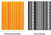 Sizzix 3D Embossing Folder - Textured Impressions - W/ Stamps - Fun Stripes