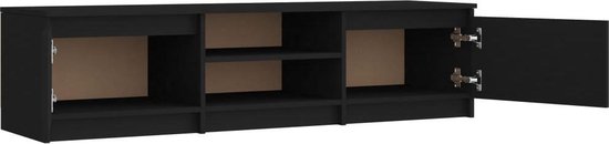 vidaXL-Tv-meubel-140x40x35,5-cm-bewerkt-hout-zwart - vidaXL