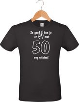 mijncadeautje - T-shirt unisex - zwart - Zo goed kun je er uitzien met  50 jaar - maat 3 XL