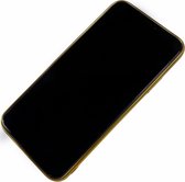 Apple iPhone Xs Max - Silicone transparant mat hard hoesje Finn goud - Geschikt voor