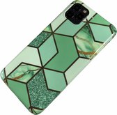 Apple iPhone 12 Pro Max - Silicone zacht hoesje Julie groen - Geschikt voor