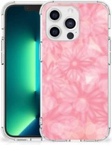 Telefoon Hoesje iPhone 13 Pro Max Case Anti-shock met transparante rand Lente Bloemen