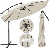 Tillvex- Parasol Ø 3m beige-zweeparasol -hangparasol- vrijhangende parasol- tuinparasol- slinger-balkon- aluminium-kantelbaar