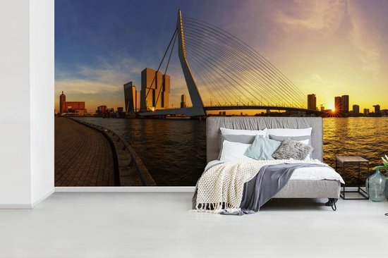 Papier peint - Papiers Papier peint photo Rotterdam - Coucher de soleil - Erasmus - Largeur 500 cm x hauteur 280 cm