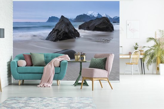 Papier peint - Papier peint photo Plage - Pierre - Mer - Largeur 320 cm x hauteur 240 cm