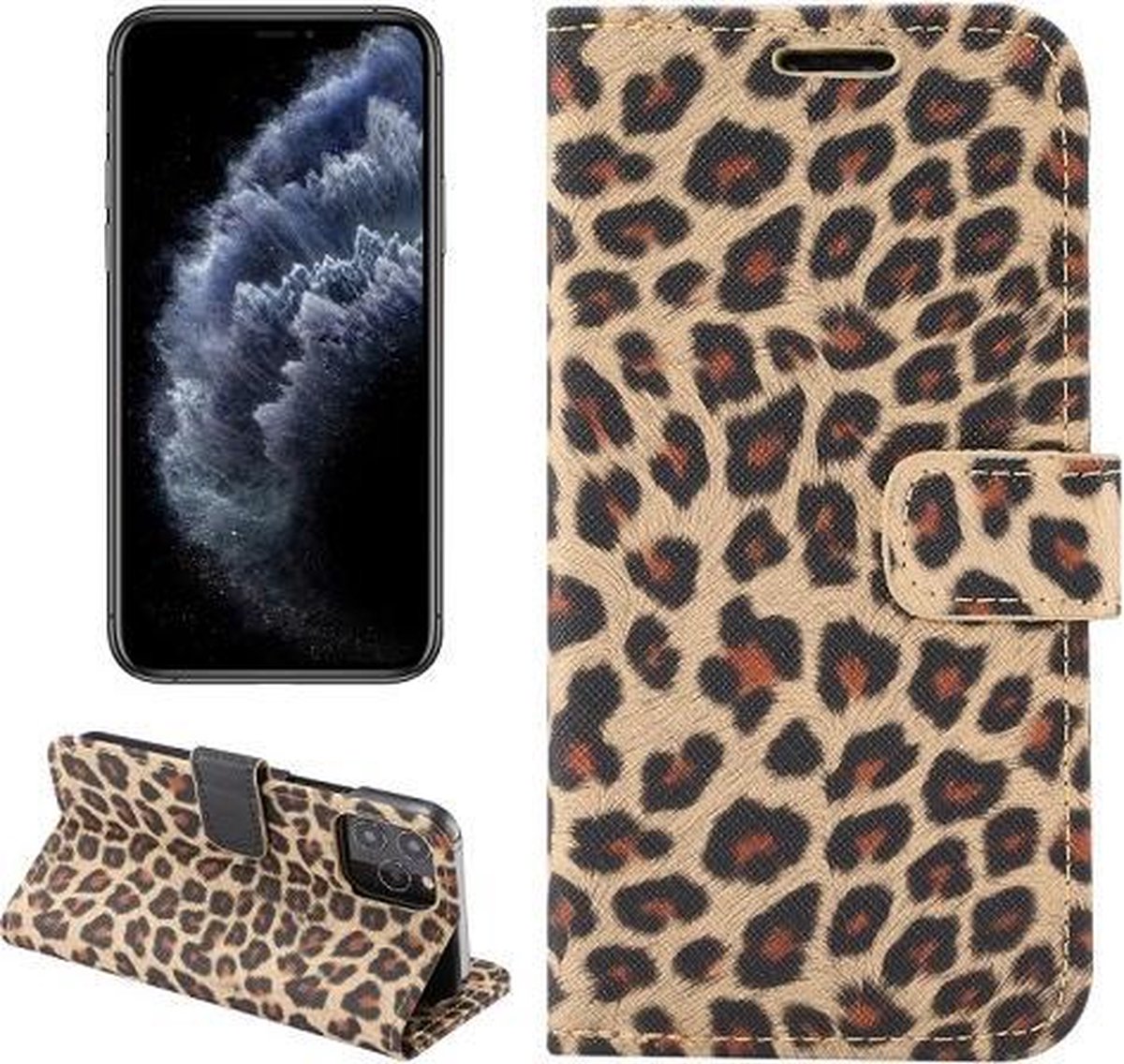 Panter luipaard agenda book case hoesje iPhone 13 Pro Max