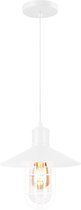 QUVIO Hanglamp retro - Lampen - Plafondlamp - Verlichting - Keukenverlichting - Lamp - Simplistisch design - E27 Fitting - Voor binnen - Met 1 lichtpunt - Aluminium - Metaal - D 30 cm - Grijs