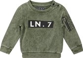 Lucky No. 7 sweater army green wash maat 86/92