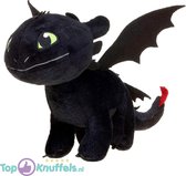 Toothless Zwart – Hoe tem je een Draak / How to train your Dragon Pluche Knuffel 26 cm | Speelgoed knuffeldier voor kinderen jongens meisjes