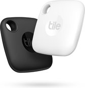 Tile Mate (2022) - Bluetooth Tracker - Keyfinder Sleutelvinder - 2-Pack - Zwart & Wit