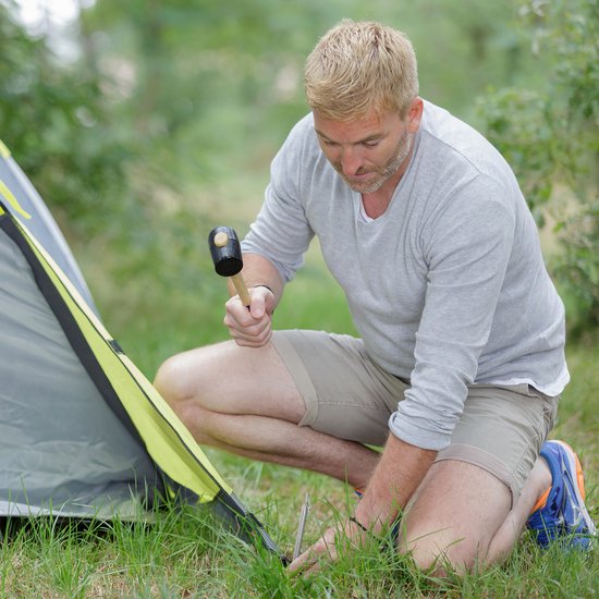 Relaxdays tentharingen - 12 stuks - 30 cm lang - voor harde grond - staal - met haak en kop van Relaxdays — afbeelding 5