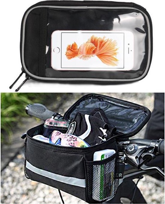 Stuurtas Fiets - Afneembare Fietstas Stuur met Smartphone Houder - met Isolatie - Telefoon Fiets Tas - Waterproof - Rood van FastRider — afbeelding 2