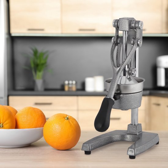fruitpers handmatig - met hendel - professioneel - premium citruspers - zilverkleurig van Merkloos — afbeelding 4