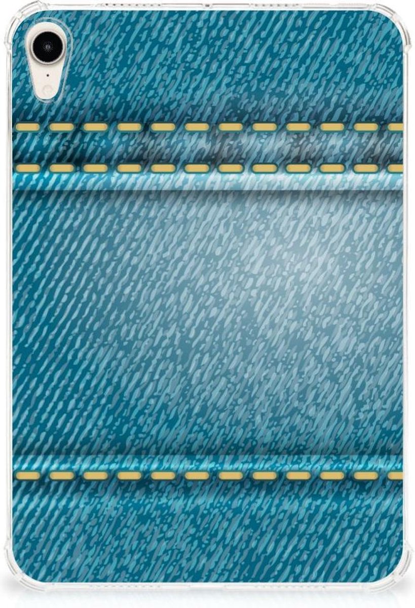 Apple iPad mini 6 (2021) Leuke Siliconen Hoes Jeans