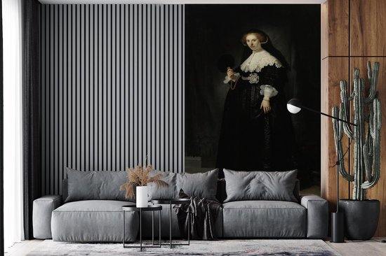 Fond d' écran - Papier peint photo - Le mariage Oopjen Coppit - Peinture par Rembrandt van Rijn - Largeur 140 cm x hauteur 220 cm